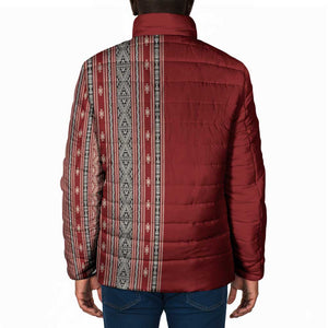 Tunisia Bakhnug Motif Padded Jacket Traditional Tunisian Embroidery Inspired - African Pride
