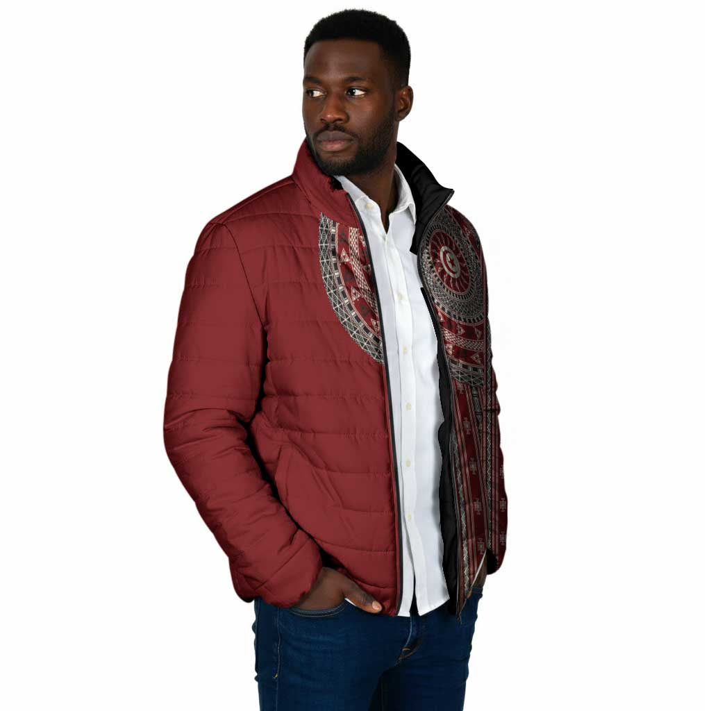 Tunisia Bakhnug Motif Padded Jacket Traditional Tunisian Embroidery Inspired - African Pride