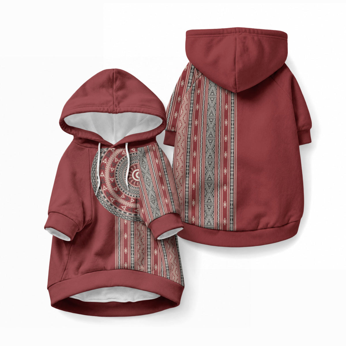 Tunisia Bakhnug Motif Pet Hoodie Traditional Tunisian Embroidery Inspired
