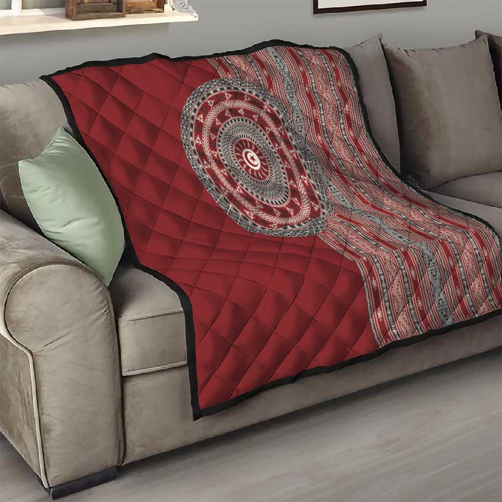 Tunisia Bakhnug Motif Quilt Traditional Tunisian Embroidery Inspired - African Pride