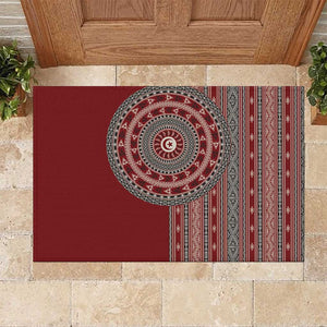 Tunisia Bakhnug Motif Rubber Doormat Traditional Tunisian Embroidery Inspired - African Pride