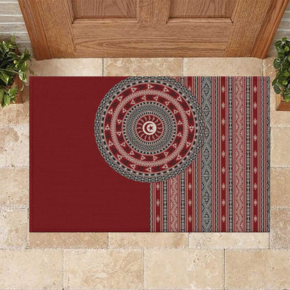 Tunisia Bakhnug Motif Rubber Doormat Traditional Tunisian Embroidery Inspired - African Pride