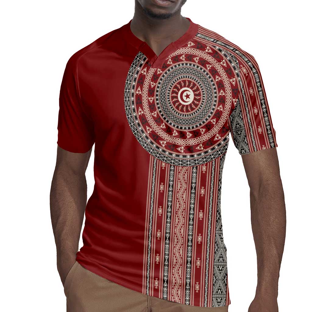 Tunisia Bakhnug Motif Rugby Jersey Traditional Tunisian Embroidery Inspired LT9