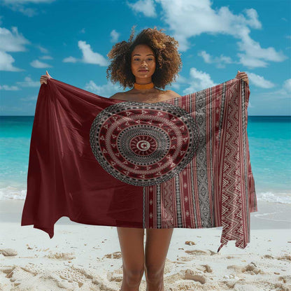 Tunisia Bakhnug Motif Sarong Traditional Tunisian Embroidery Inspired - African Pride