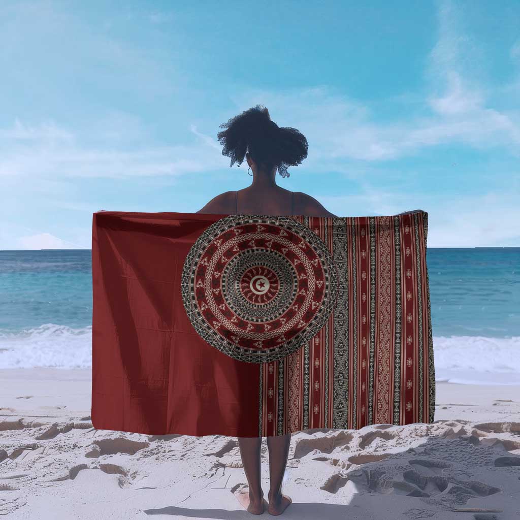 Tunisia Bakhnug Motif Sarong Traditional Tunisian Embroidery Inspired - African Pride