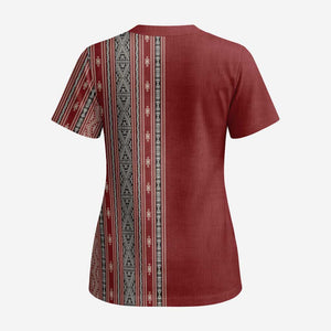 Tunisia Bakhnug Motif Scrub Top Traditional Tunisian Embroidery Inspired - African Pride