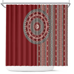 Tunisia Bakhnug Motif Shower Curtain Traditional Tunisian Embroidery Inspired - African Pride