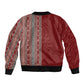 Tunisia Bakhnug Motif Sleeve Zip Bomber Jacket Traditional Tunisian Embroidery Inspired - African Pride