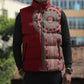 Tunisia Bakhnug Motif Sleeveless Puffer Jacket Traditional Tunisian Embroidery Inspired - African Pride