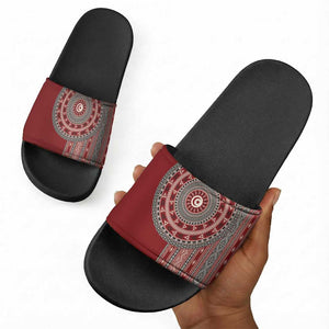 Tunisia Bakhnug Motif Slide Sandals Traditional Tunisian Embroidery Inspired - African Pride