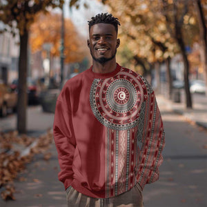 Tunisia Bakhnug Motif Sweatshirt Traditional Tunisian Embroidery Inspired - African Pride