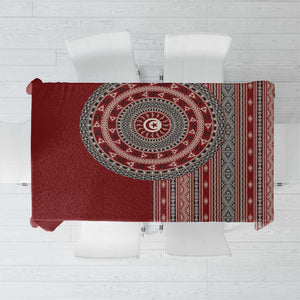 Tunisia Bakhnug Motif Tablecloth Traditional Tunisian Embroidery Inspired - African Pride