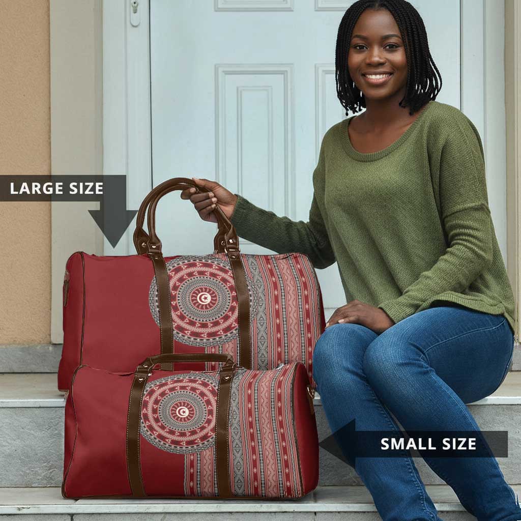 Tunisia Bakhnug Motif Travel Bag Traditional Tunisian Embroidery Inspired - African Pride