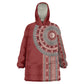 Tunisia Bakhnug Motif Wearable Blanket Hoodie Traditional Tunisian Embroidery Inspired - African Pride