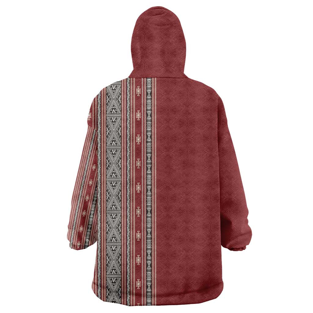 Tunisia Bakhnug Motif Wearable Blanket Hoodie Traditional Tunisian Embroidery Inspired - African Pride