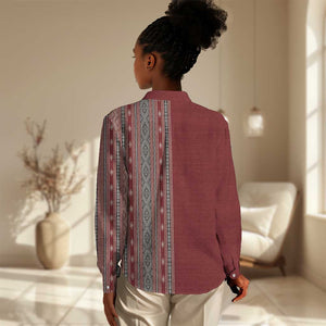 Tunisia Bakhnug Motif Women Casual Shirt Traditional Tunisian Embroidery Inspired - African Pride