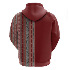 Tunisia Bakhnug Motif Zip Hoodie Traditional Tunisian Embroidery Inspired - African Pride
