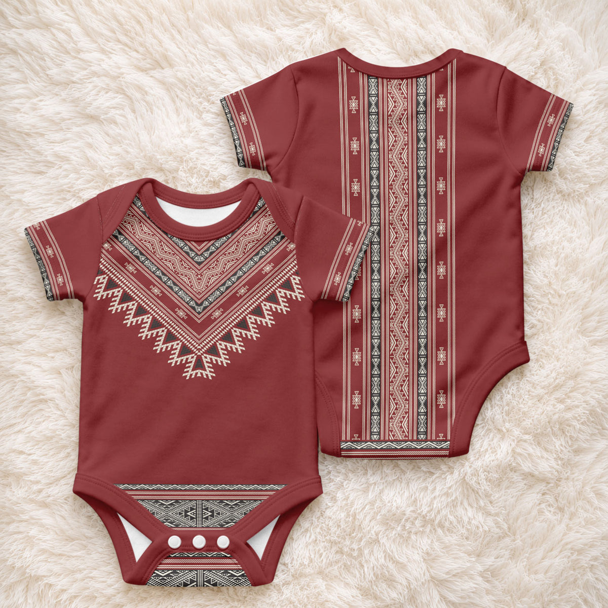 Tunisian Embroidery Pattern Baby Onesie