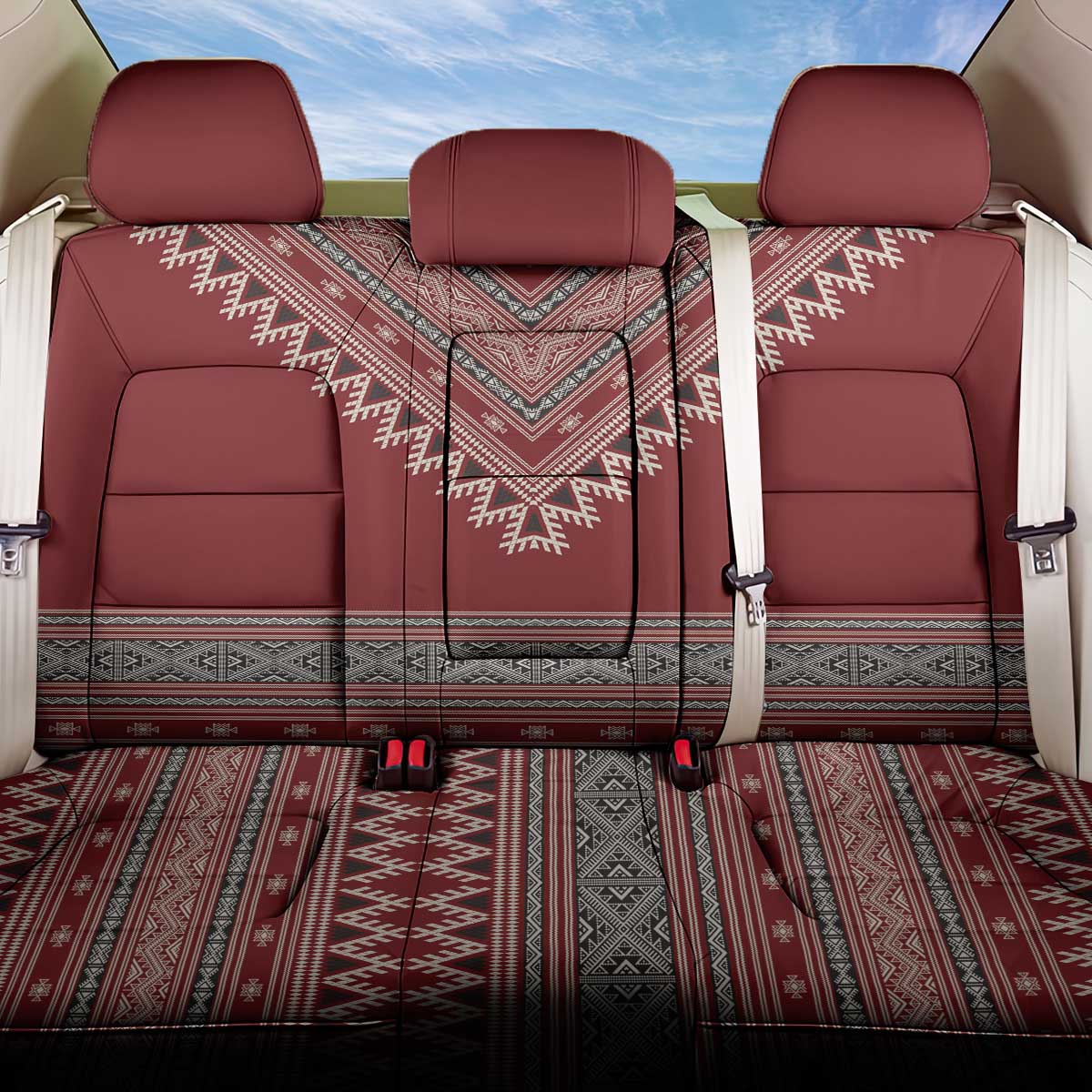 Tunisian Embroidery Pattern Back Car Seat Cover - African Pride