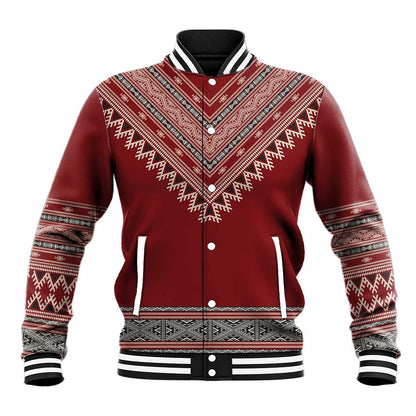Tunisian Embroidery Pattern Baseball Jacket - African Pride