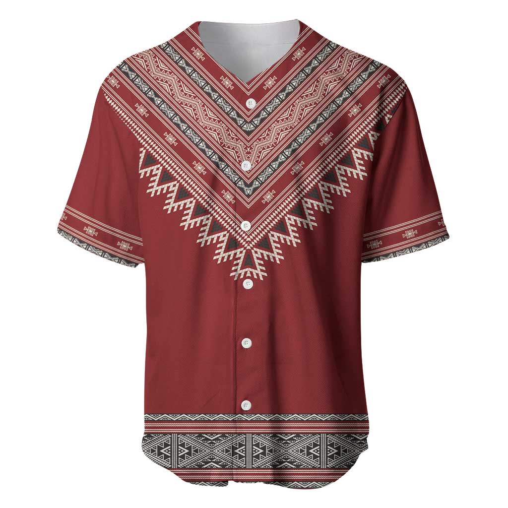 Tunisian Embroidery Pattern Baseball Jersey LT9