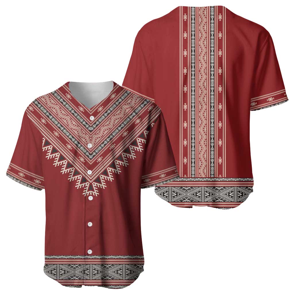Tunisian Embroidery Pattern Baseball Jersey LT9