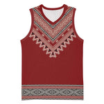 Tunisian Embroidery Pattern Basketball Jersey - African Pride