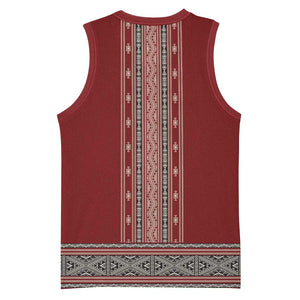 Tunisian Embroidery Pattern Basketball Jersey - African Pride