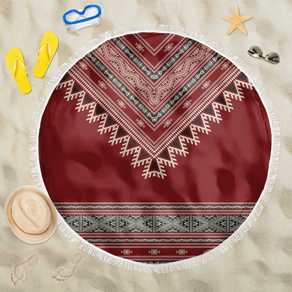 Tunisian Embroidery Pattern Beach Blanket - African Pride