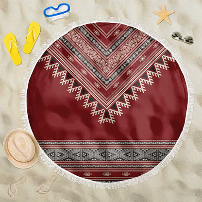 Tunisian Embroidery Pattern Beach Blanket - African Pride