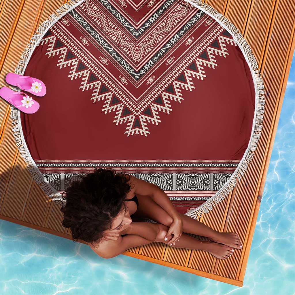 Tunisian Embroidery Pattern Beach Blanket - African Pride