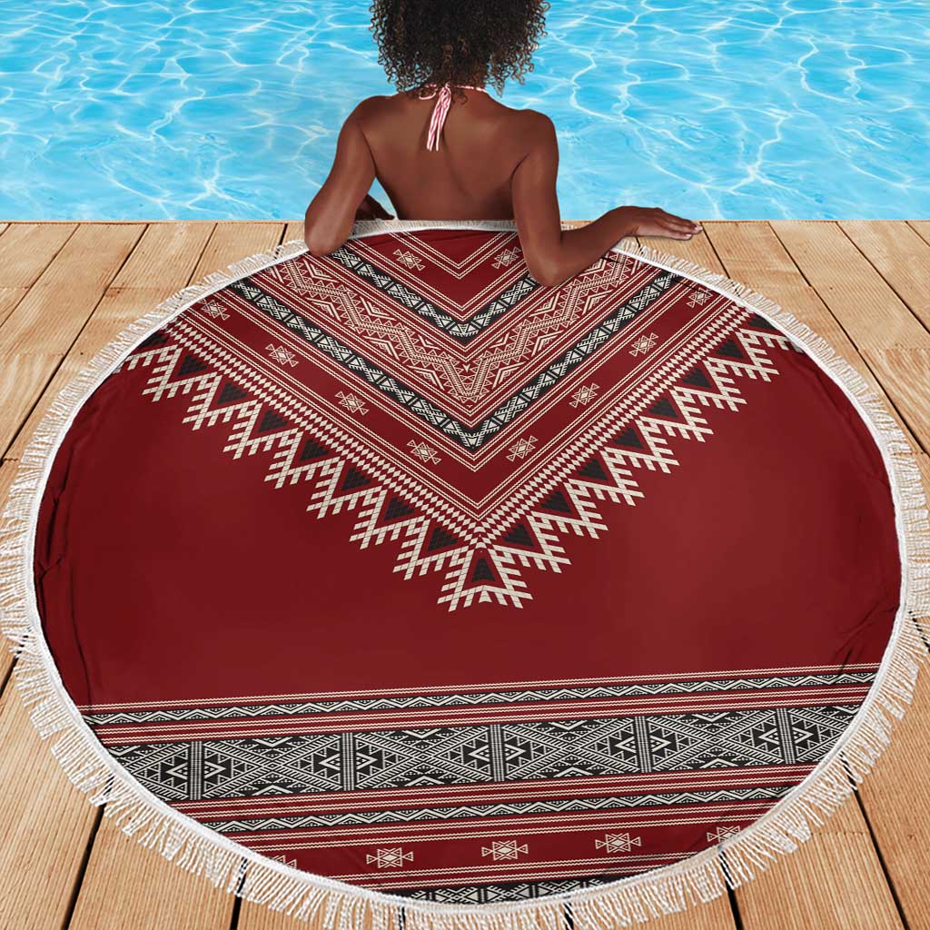 Tunisian Embroidery Pattern Beach Blanket - African Pride