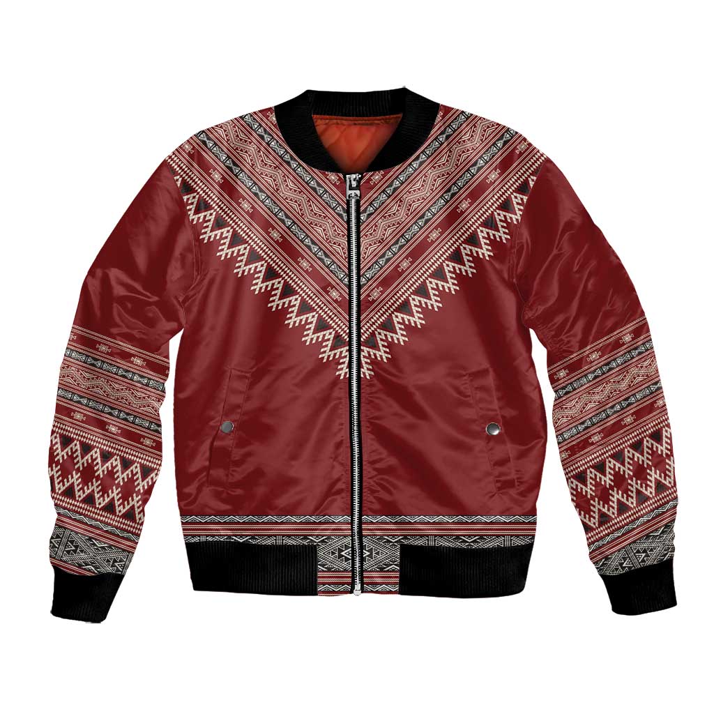 Tunisian Embroidery Pattern Bomber Jacket - African Pride