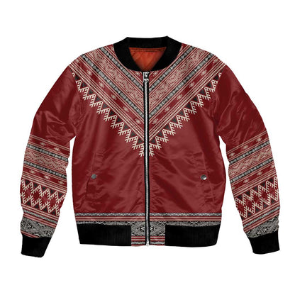 Tunisian Embroidery Pattern Bomber Jacket - African Pride