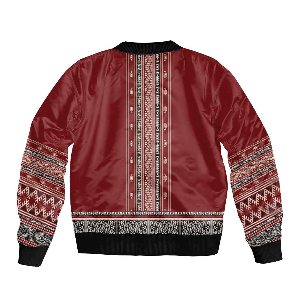 Tunisian Embroidery Pattern Bomber Jacket - African Pride
