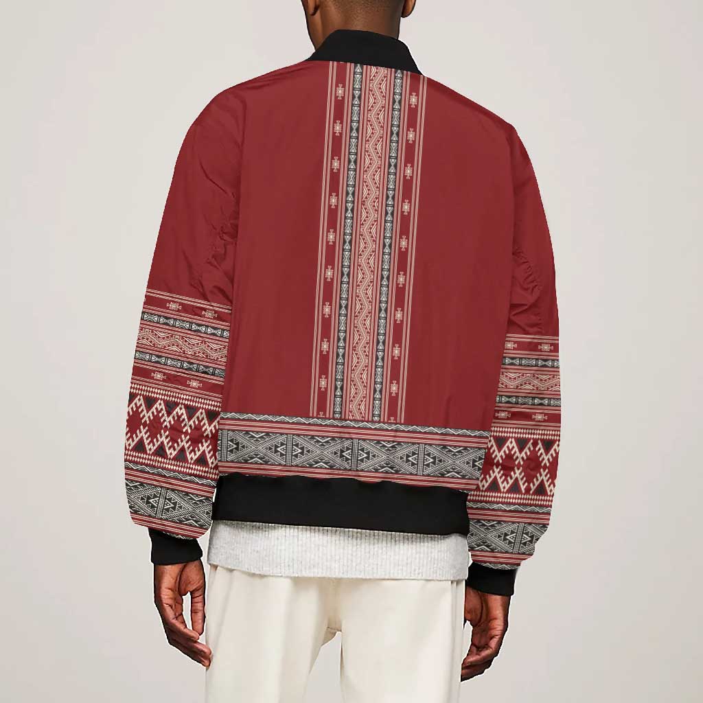 Tunisian Embroidery Pattern Bomber Jacket - African Pride