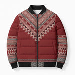 Tunisian Embroidery Pattern Bomber Puffer Jacket - African Pride
