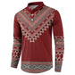 Tunisian Embroidery Pattern Button Sweatshirt