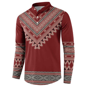 Tunisian Embroidery Pattern Button Sweatshirt