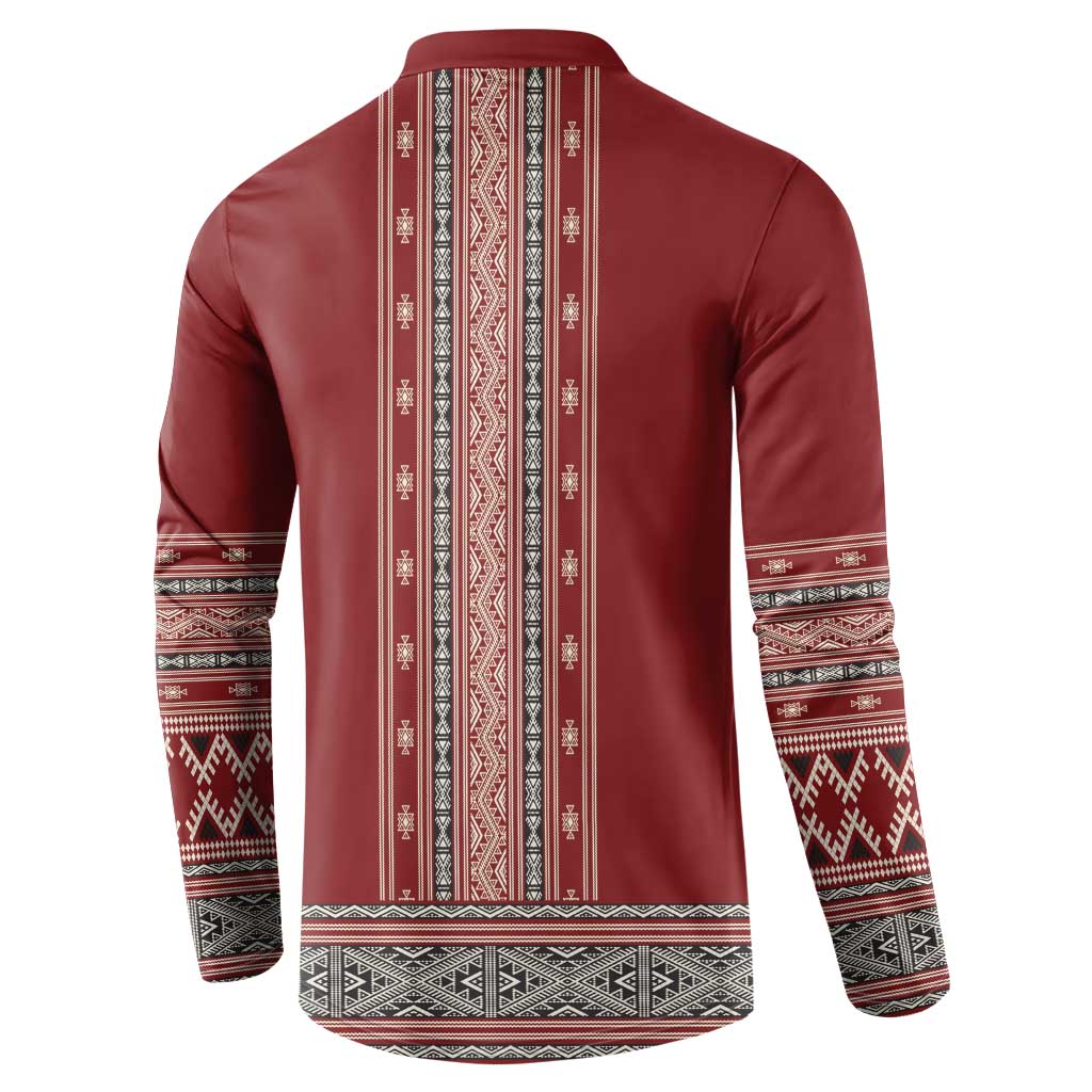 Tunisian Embroidery Pattern Button Sweatshirt