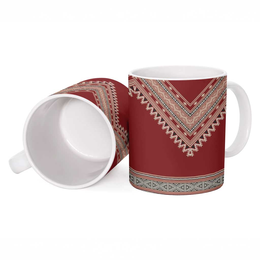 Tunisian Embroidery Pattern Ceramic Mug - African Pride