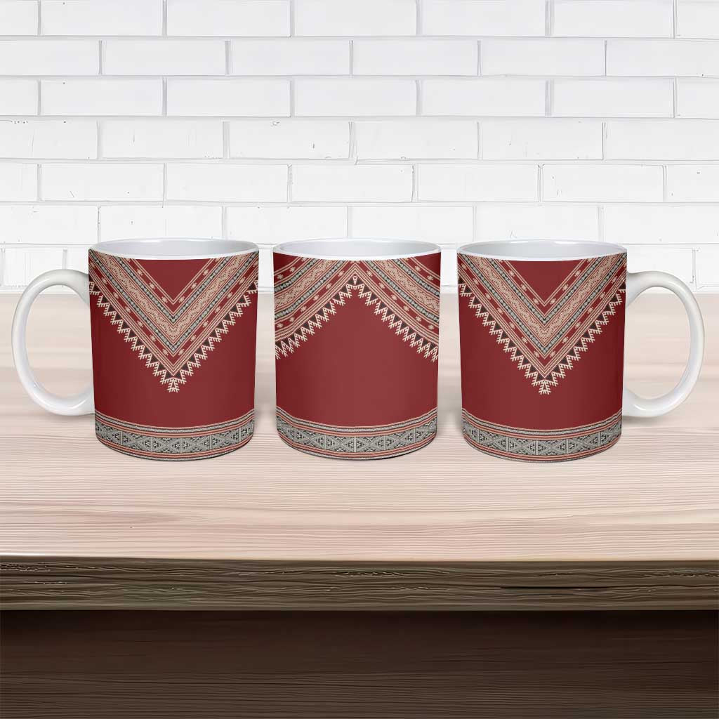 Tunisian Embroidery Pattern Ceramic Mug - African Pride
