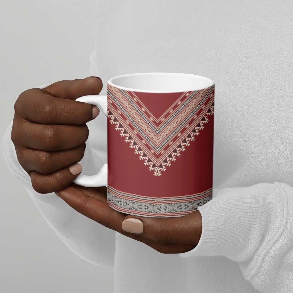 Tunisian Embroidery Pattern Ceramic Mug - African Pride