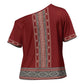 Tunisian Embroidery Pattern Cross Shoulder Shirt - African Pride