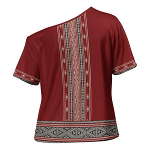 Tunisian Embroidery Pattern Cross Shoulder Shirt - African Pride