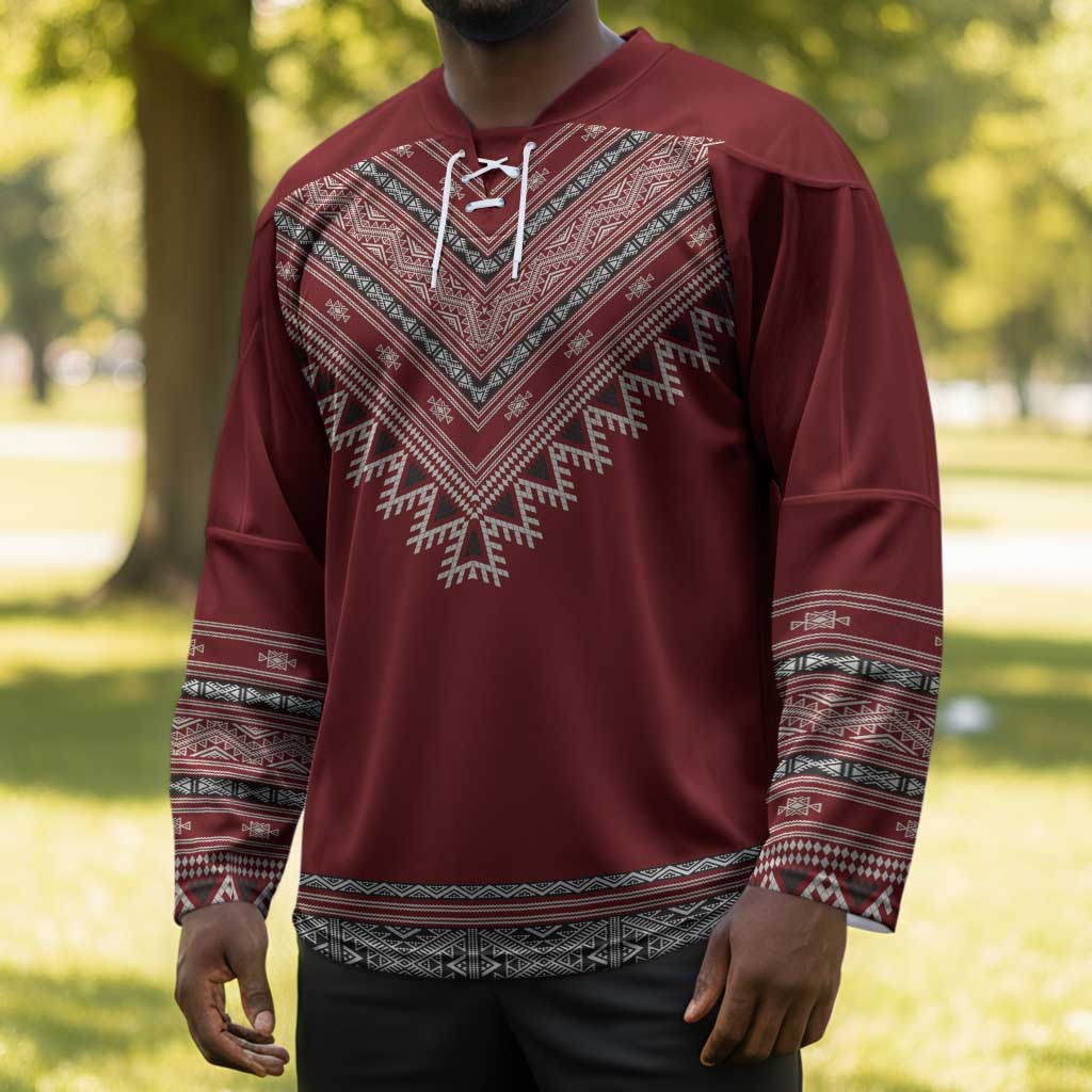 Tunisian Embroidery Pattern Hockey Jersey - African Pride