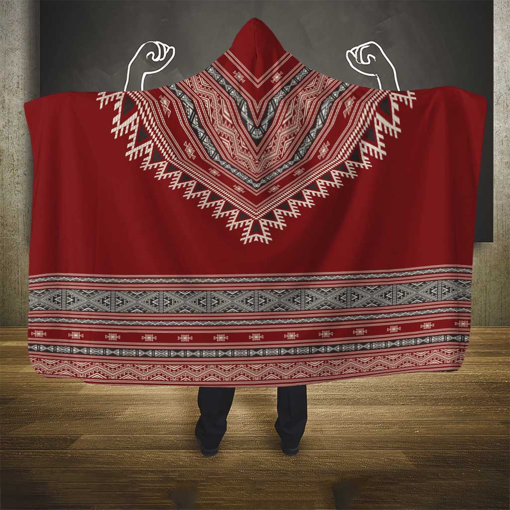 Tunisian Embroidery Pattern Hooded Blanket - African Pride