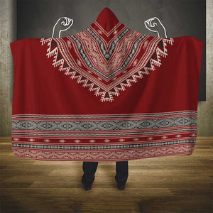 Tunisian Embroidery Pattern Hooded Blanket - African Pride