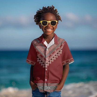 Tunisian Embroidery Pattern Kid Hawaiian Shirt LT9