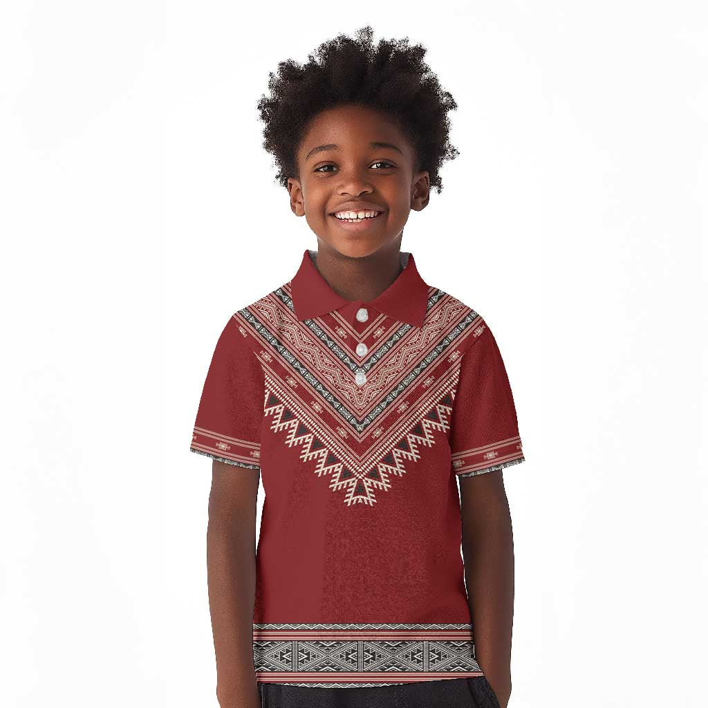 Tunisian Embroidery Pattern Kid Polo Shirt LT9